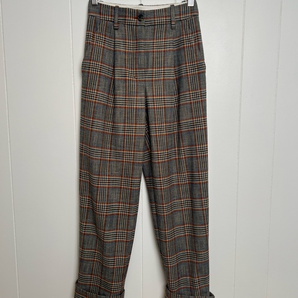 WILFRED | High Rise Plaid Trouser Pants - Picture 1 of 6